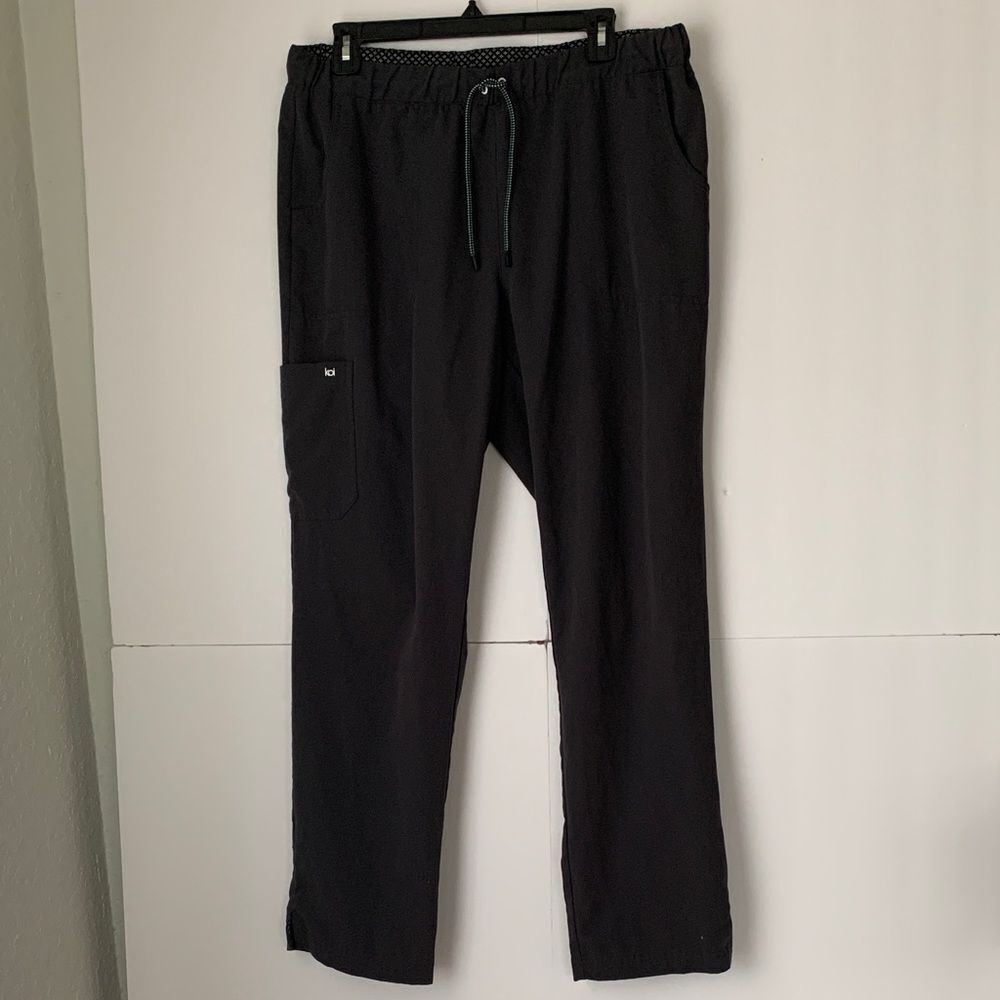 Koi Next Gen Women’s Scrub Charcoal Gray Elastic Waist Drawstring Pants Size L R